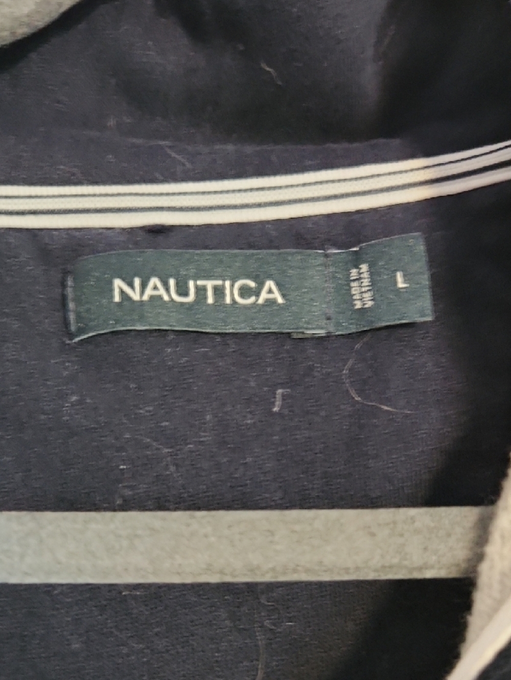 Nautica Men's Dark Charcoal Quarter-Zip Pullover Sweater - Picture 2 of 4